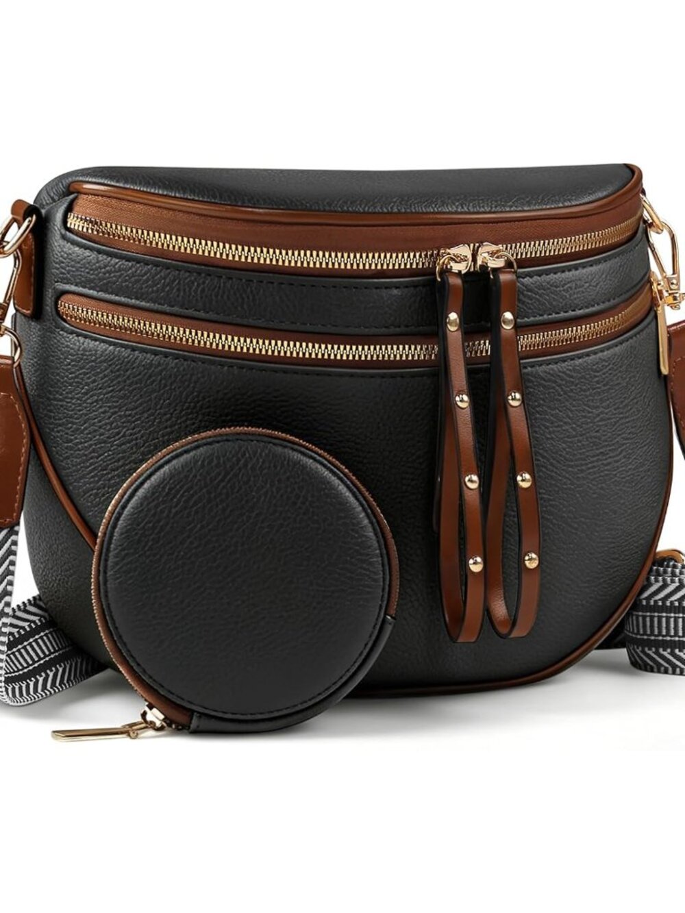 Crossbody Bags for Women, Bum Bag with Coin Purse, Vegan Leather Bum Bags for Wo